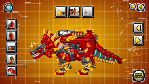 机械三角龙：组装恐龙玩具(Steel Dino Toy : Triceratops)